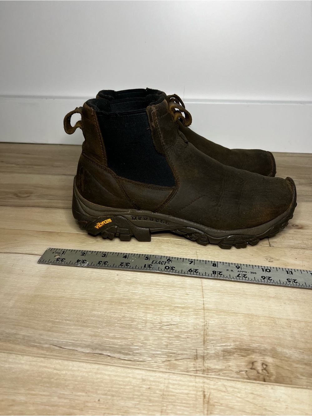 Men's Merrell Moab Adventure Leather Hiking Boots with Black Elastic Panels